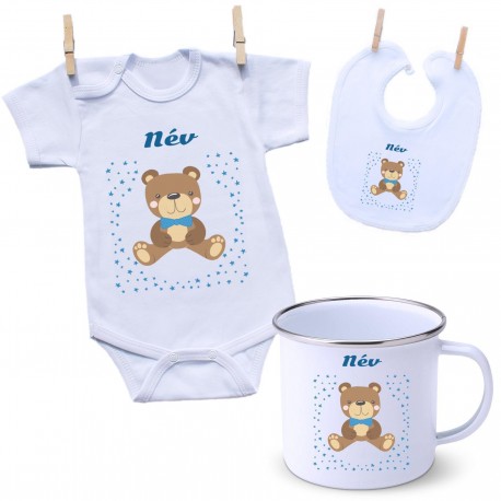 Szett Maci - Fiú (a baba nevével)