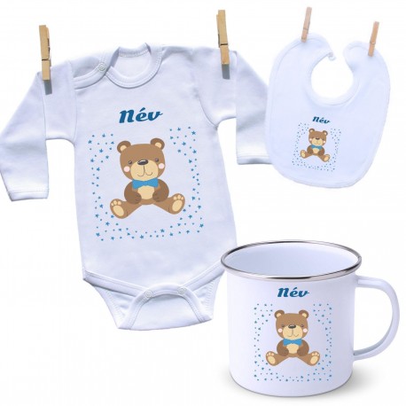 Szett Maci - Fiú (a baba nevével)