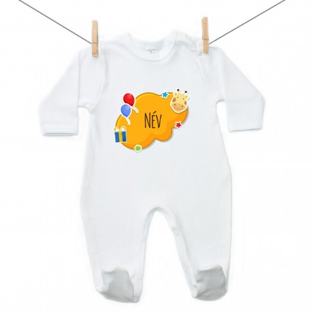 Overál Narancs buborék (a baba nevével)