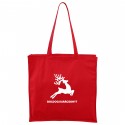 Maxi Táska - piros Boldog Karácsonyt - Rénszarvas