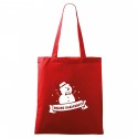 Táska - piros Boldog Karácsonyt - Hóember