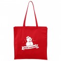 Maxi Táska - piros Boldog Karácsonyt - Hóember