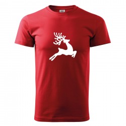 Férfi póló (Piros) Rénszarvas