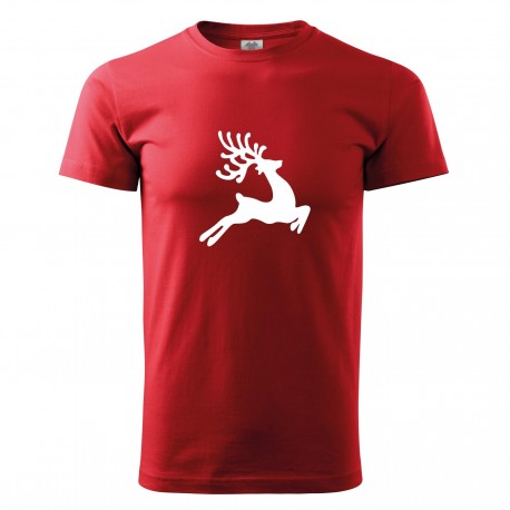 Férfi póló (Piros) Rénszarvas
