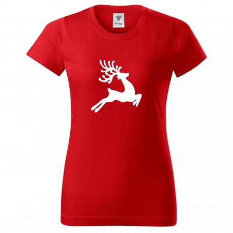 Női póló (Piros) Rénszarvas