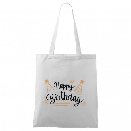 Táska - fehér Happy birthday