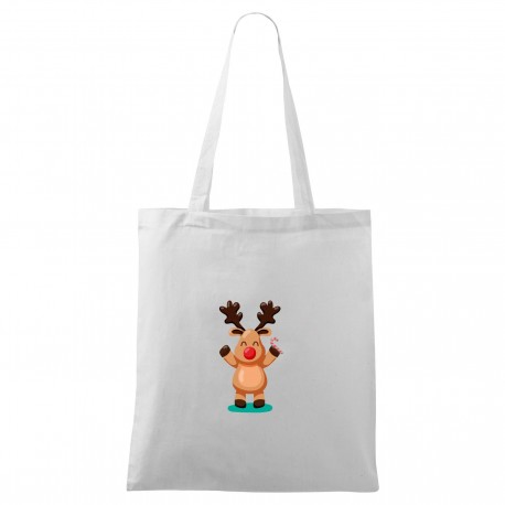 Táska - fehér Karácsonyi rénszarvas 