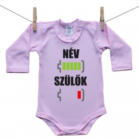 Hosszú ujjú body (rózsaszín) Szülők & Baba Akkumulátor