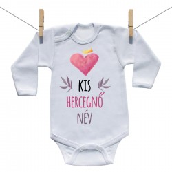 Hosszú ujjú body Kis hercegnő (a baba nevével)