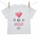 Rövid ujjú póló Kis hercegnő (a baba nevével)
