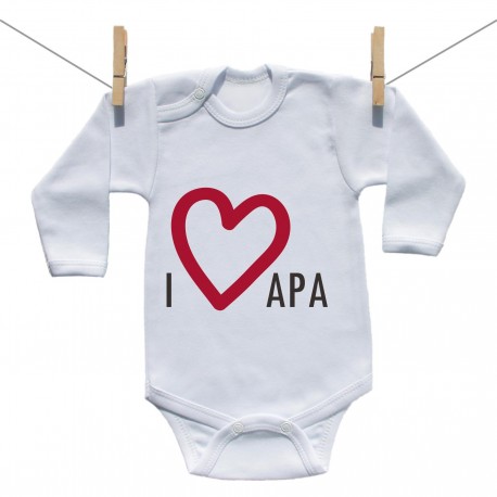 Hosszú ujjú body I love apa