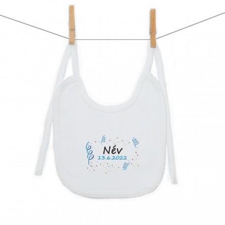 Előkék A baba nevével és dátumával (Fiú)