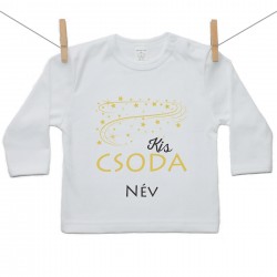 Hosszú ujjú póló Kis csoda (névvel)