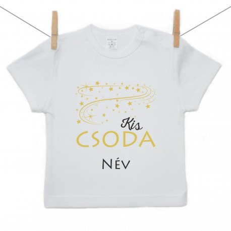 Rövid ujjú póló Kis csoda (névvel)