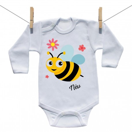 Hosszú ujjú body Méh (névvel)