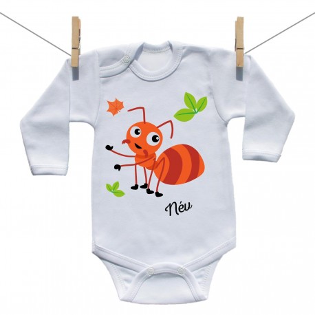 Hosszú ujjú body Hangya (névvel)