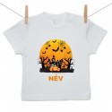 Rövid ujjú póló Happy Halloween (névvel)