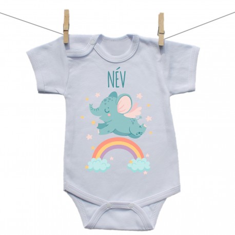 Rövid ujjú body Elefánt (névvel)