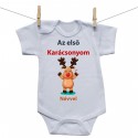 Rövid ujjú body Az első Karácsonyom (névvel)