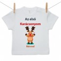 Rövid ujjú póló Az első Karácsonyom (névvel)