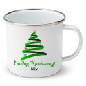 Zománc bögre Boldog Karácsonyt (névvel)