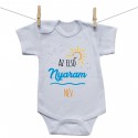 Rövid ujjú body Az első nyaram (a baba nevével)