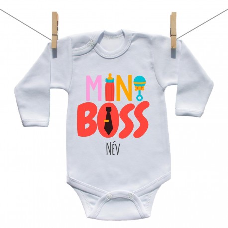 Hosszú ujjú body Mini Boss (a baba nevével)