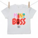 Rövid ujjú póló Mini Boss (a baba nevével)