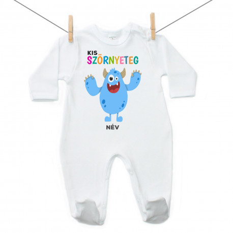 Overál Kis szörnyeteg - kék (a baba nevével)