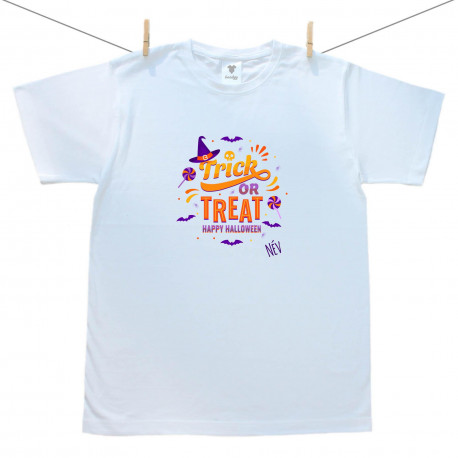 Férfi póló Trick or treat (egyedi névvel)