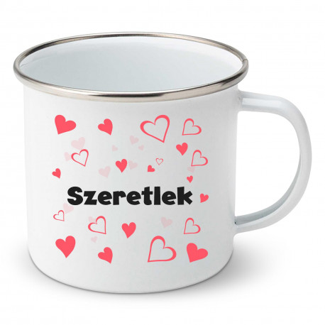 Zománc bögre Szeretlek