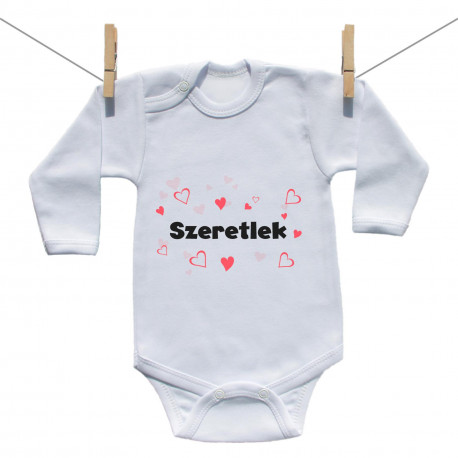 Hosszú ujjú body Szeretlek