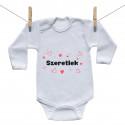 Hosszú ujjú body Szeretlek