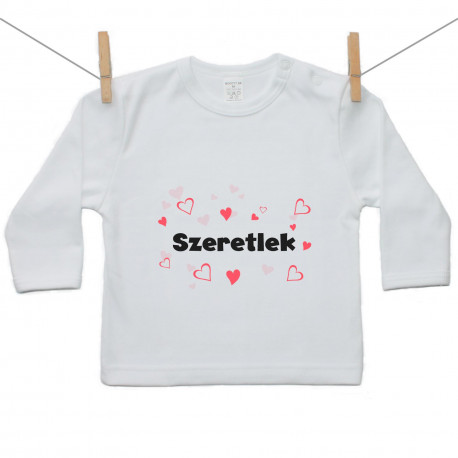 Hosszú ujjú póló Szeretlek