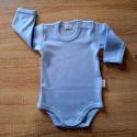 Body hosszú ujjú, fehér, kék, 3db