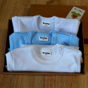 Body hosszú ujjú, fehér, kék, 3db