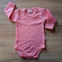 Hosszú ujjú body, fehér, rózsaszín, piros, 3 db