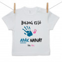 Póló -  Boldog első apák napját - Lány (a baba nevével)