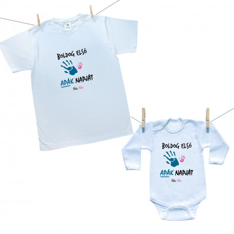 Családi csomag -  Boldog első apák napját - Lány (a baba nevével)