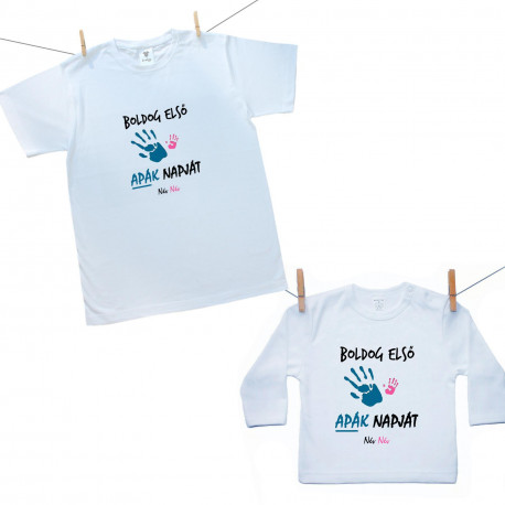 Családi csomag -  Boldog első apák napját - Lány (a baba nevével)