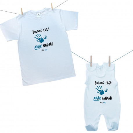 Családi csomag - Boldog első apák napját - Fiú (a baba nevével) Családi csomag - Boldog első apák napját - Fiú (a baba nevével)