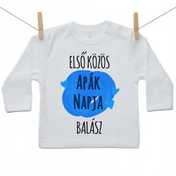 Póló -  Első közös Apák napja (a baba egyedi nevével)