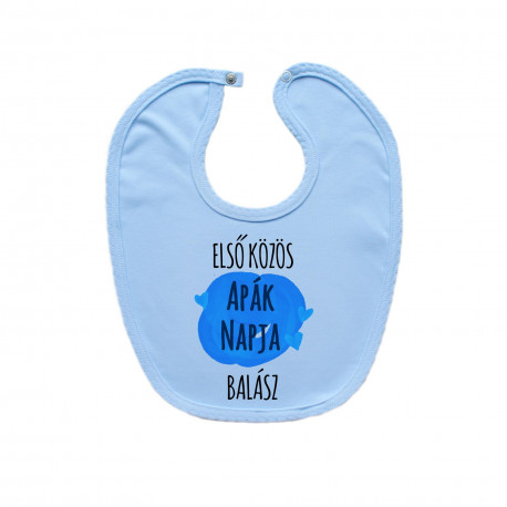 Előkék (kék) -  Első közös Apák napja (a baba egyedi nevével)