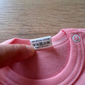 Hosszú ujjú body (rózsaszín) Kezelési útmutató