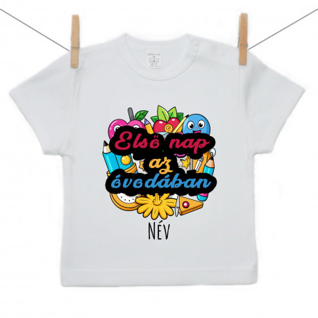 Póló -  Első nap az óvodában (saját névvel)