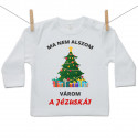 Hosszú ujjú póló Ma nem alszom, várom a Jézuskát