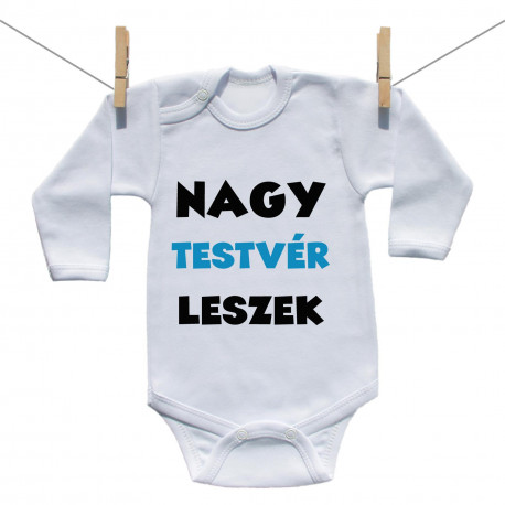 Hosszú ujjú body Nagy testvér leszek