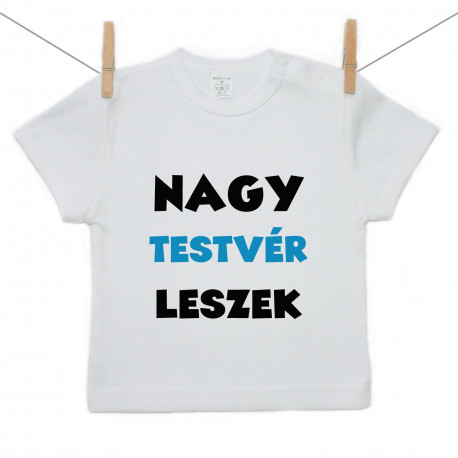 Rővid ujjú póló Nagy testvér leszek Rővid ujjú póló Nagy testvér leszek