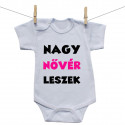 Rővid ujjú body Nagy nővér leszek