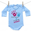 Kék hosszú ujjú body Van egy nagy nővérem – fiú